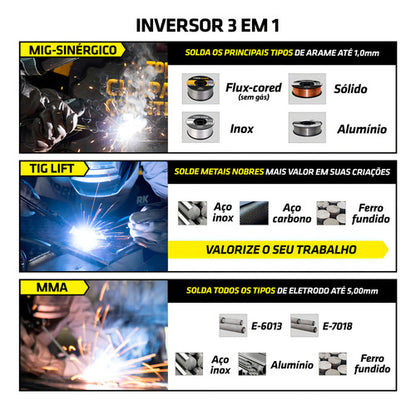Máquina De Solda Inversora Mig Mma Touch 250s Tork 220v