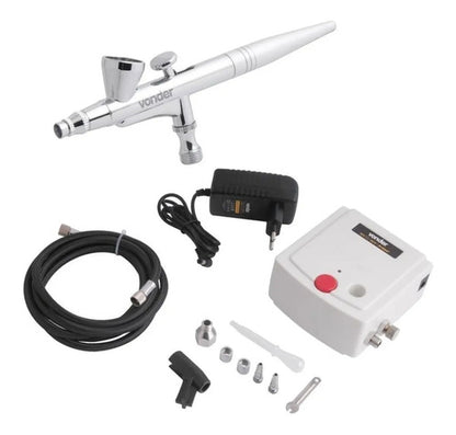 Aerógrafo Vonder 2ml Com Mangueira E Compressor 127/220v