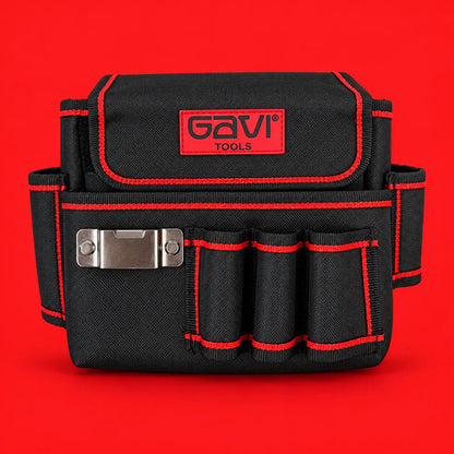 Cinto Porta-ferramentas Tecido 600d 30x16x21cm 2 Bolsos Gavi Preto