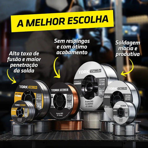 arame sólido cobreado super tork extreme 0,8mm 1kg laranja laranja