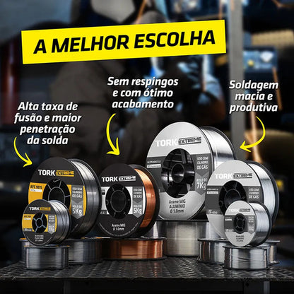 Arame Sólido Cobreado Super Tork Extreme 0,8mm 1kg Laranja Laranja