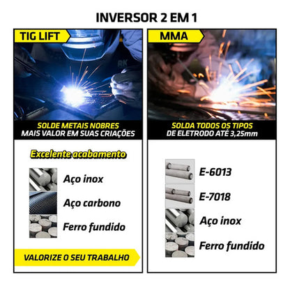 Maquina De Solda Inversora Tork Kab 3.2 Mma Eletrodo 220v Amarelo 220v