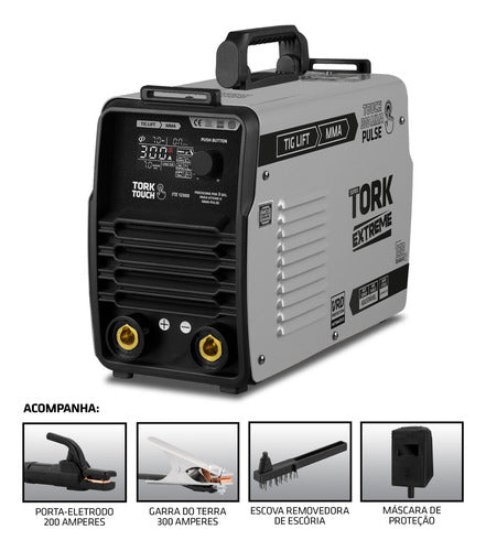 maquina de solda inversora tig mma 300a ite-12300 super tork cinza 220v