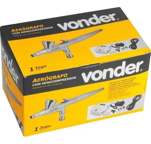 aerógrafo vonder 2ml com mangueira e compressor 127/220v