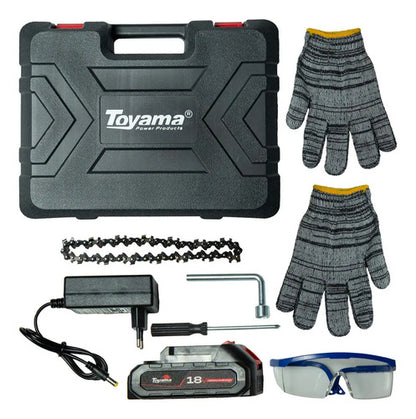 Mini Serra De Poda Toyama Bateria 18v Portátil Tbt18mcs4-k2 Vermelho Com Preto 127/220v