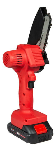 Mini Serra De Poda Toyama Bateria 18v Portátil Tbt18mcs4-k2 Vermelho Com Preto 127/220v