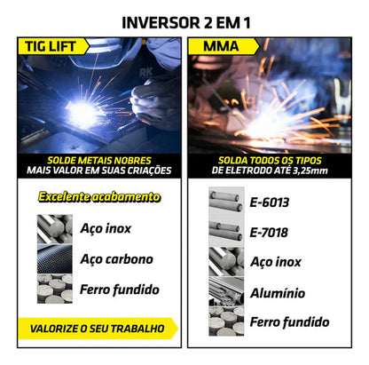 Maquina De Solda Inversora Kab150a Micro Mma Tig Super Tork Amarelo/preto 127/220v