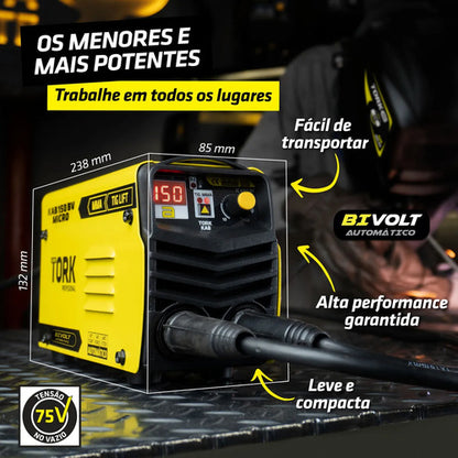 Maquina De Solda Inversora Kab150a Micro Mma Tig Super Tork Amarelo/preto 127/220v