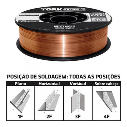 Arame Para Solda Tork Mig 0,8mm Rolo 5kg