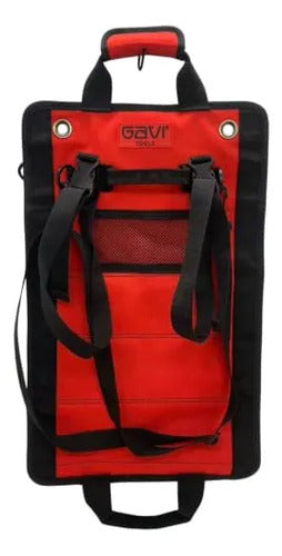 Bolsa Rolo P/ Ferramentas 6 Bolsos Tecido 600d Gavi Até 10kg Vermelho