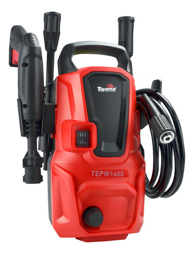 lavadora alta pressão compacta mangueira 3m toyama tepw1600 vermelho 220v 60hz