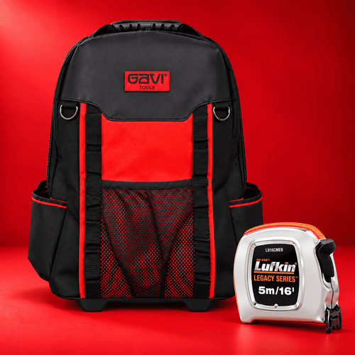 Mochila Ferramentas Gavi Tools Carrinho 600d + Trena 5m Legacy Lufkin