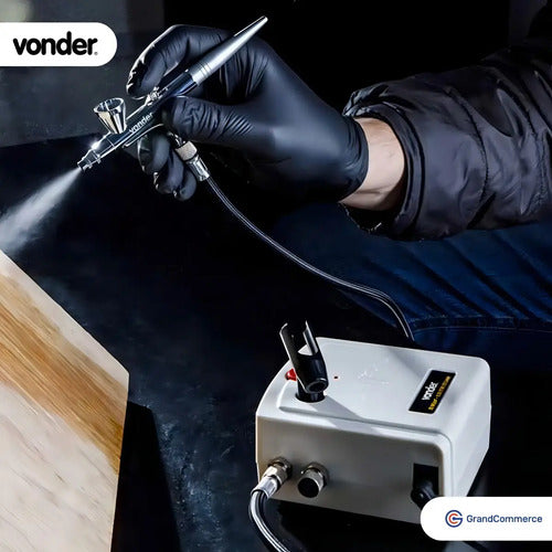 aerógrafo vonder 2ml com mangueira e compressor 127/220v