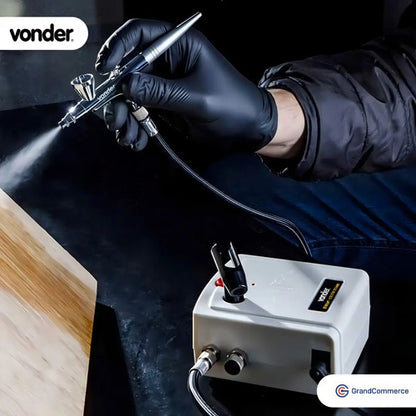 Aerógrafo Vonder 2ml Com Mangueira E Compressor 127/220v