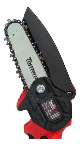 mini serra de poda toyama bateria 18v portátil tbt18mcs4-k2 vermelho com preto 127/220v