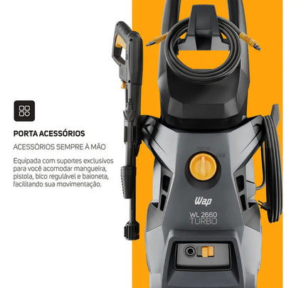 Lavadora De Alta Pressão Wap Wl 2660 Turbo Com Aplicador Cinza 220v 60 Hz