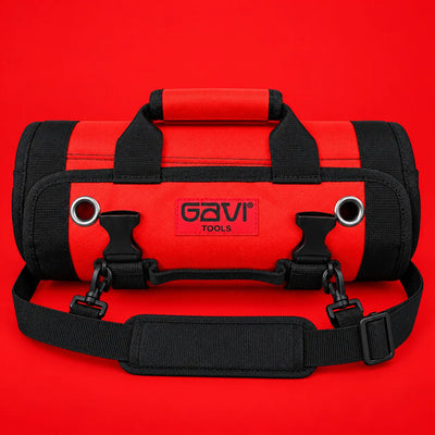 Bolsa Rolo P/ Ferramentas 6 Bolsos Tecido 600d Gavi Até 10kg Vermelho