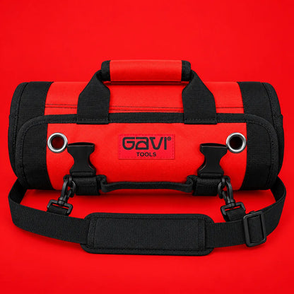 Bolsa Rolo P/ Ferramentas 6 Bolsos Tecido 600d Gavi Até 10kg Vermelho