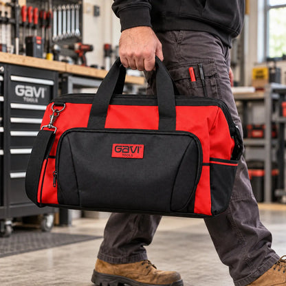 Bolsa De Ferramenta C/ Alça Base Rígida 23 Bolsos + Trena L600 8m Lufkin
