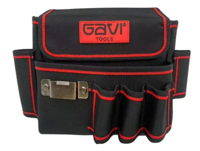 Cinto Porta-ferramentas Tecido 600d 30x16x21cm 2 Bolsos Gavi Preto