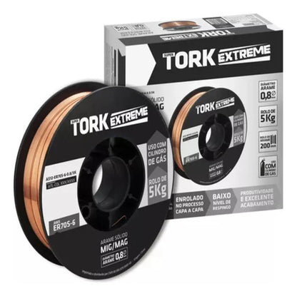 Arame Para Solda Tork Mig 0,8mm Rolo 5kg