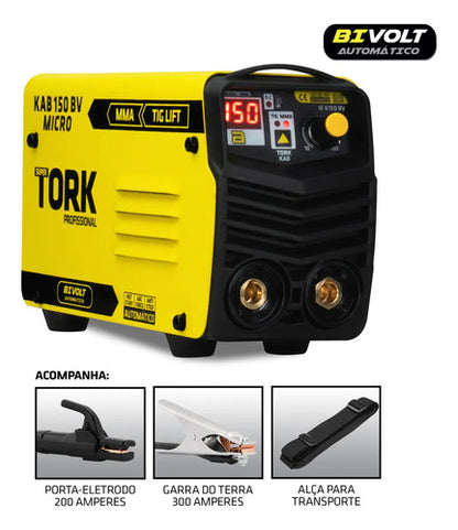 Maquina De Solda Inversora Kab150a Micro Mma Tig Super Tork Amarelo/preto 127/220v