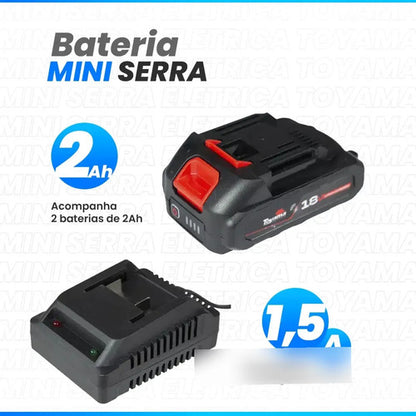 Mini Serra De Poda Toyama Bateria 18v Portátil Tbt18mcs4-k2 Vermelho Com Preto 127/220v