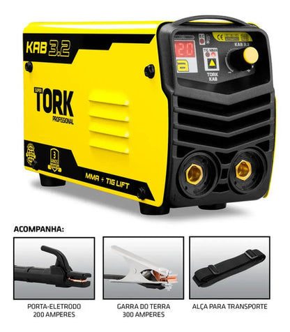 Maquina De Solda Inversora Tork Kab 3.2 Mma Eletrodo 220v Amarelo 220v