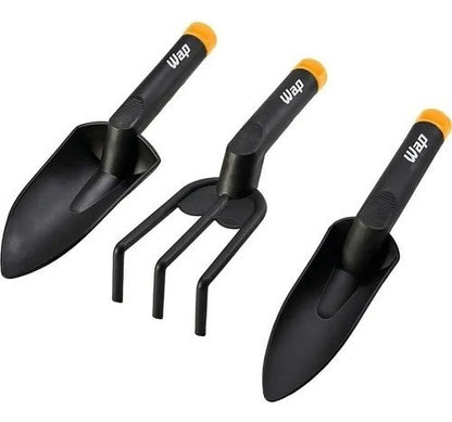 Kit Jardinagem Manual Com Duas Pás E Um Ancinho Gkjm01 Wap Preto