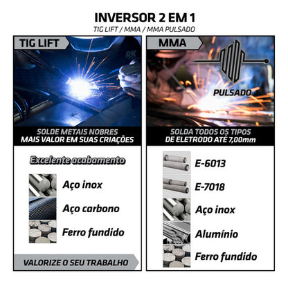 Maquina De Solda Inversora Tig Mma 300a Ite-12300 Super Tork Cinza 220v